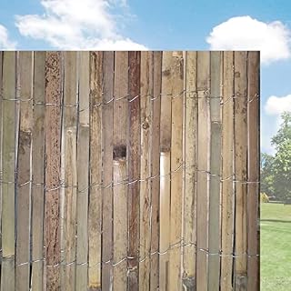 FB FunkyBuy® Natural Slatted Fence Panel Peeled Reed Fencing Screening Roll Screen Garden Outdoor Privacy -1m x 4m