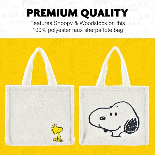 Bolso Tote Peanuts Snoopy y Woodstock blanco miniatura 4