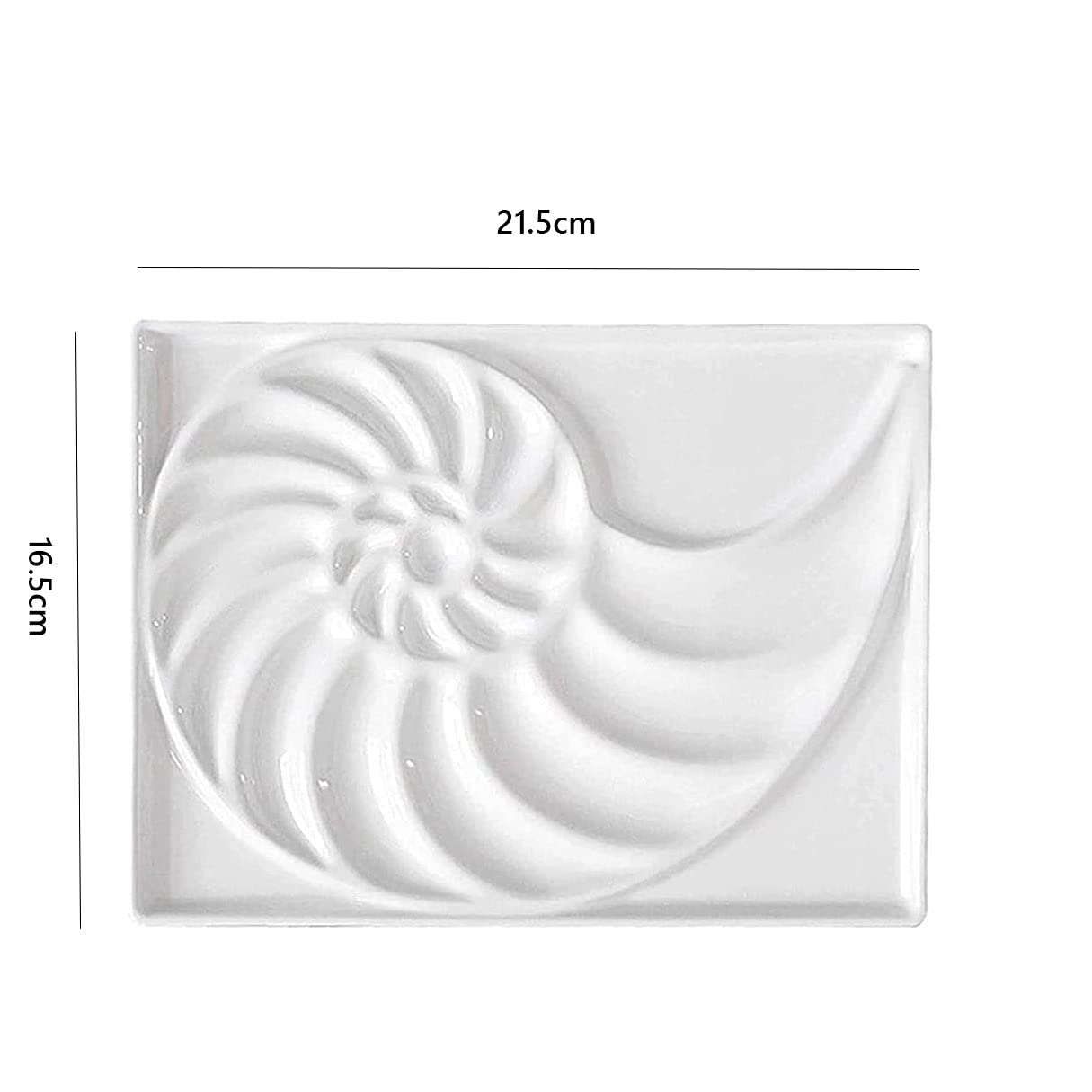 Palette d'aquarelle en céramique, Aquarelle en céramique de conque rectangulaire adaptée aux Peintres, Artisans, Amateurs, Artistes, étudiants, supplément de Peinture d'art