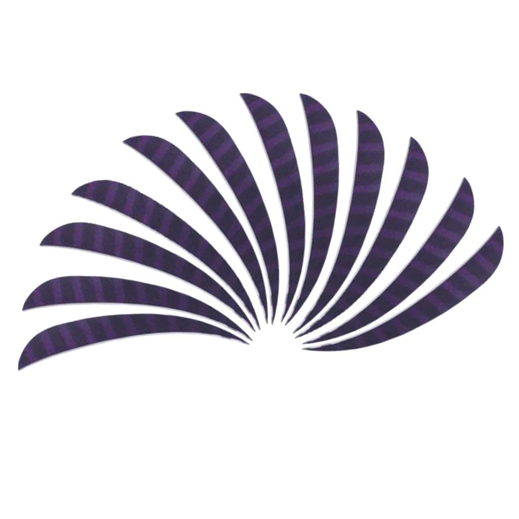 MILAAN 12pcs 4inch Archery Feathers Fletches Right Wing Parabolic Cut Shape Purple (66020521MLN)-image-10
