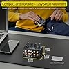 PROZOR 4 Channel Audio Mixer - Mini Passive Stereo Mixer with RCA Input & RCA Output Support Volume Adjustment Full Metal Shell for DJ Home Theater #5