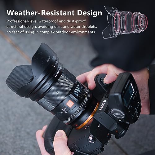Image of VILTROX 16mm F1.8 f /1.8 Pro Level FE Full Frame Wide Angle Autofocus Lens with LCD Screen Compatible with Sony E-Mount Mirrorless Cameras Alpha a7 a7II a7III a7R a7RII a7RIII a7RIV a7S a7SII a9 a7C