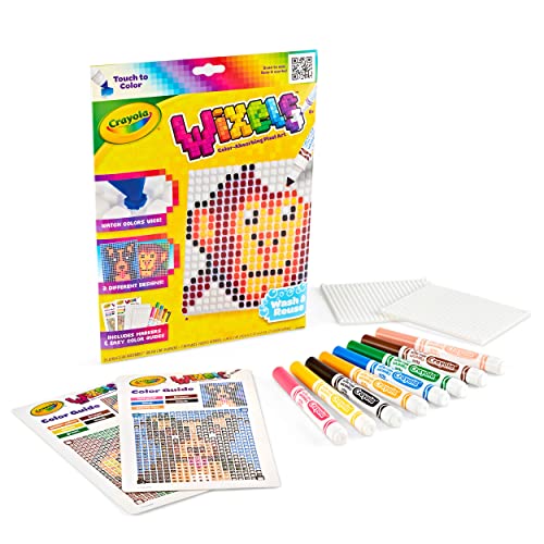 Crayola Wixels Kit Pixel Art Animaux - Activité Sans Tache pour Enfant