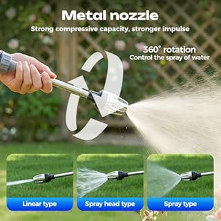 Turn Any Hose into a High Pressure Water Cleaning Jet, 2026 New Heavy Duty Garden Hose Nozzle, Multi Function Lawn & Garden Watering Sprayer, Spray Nozzles for Cleaning Yard Pets Car (C)