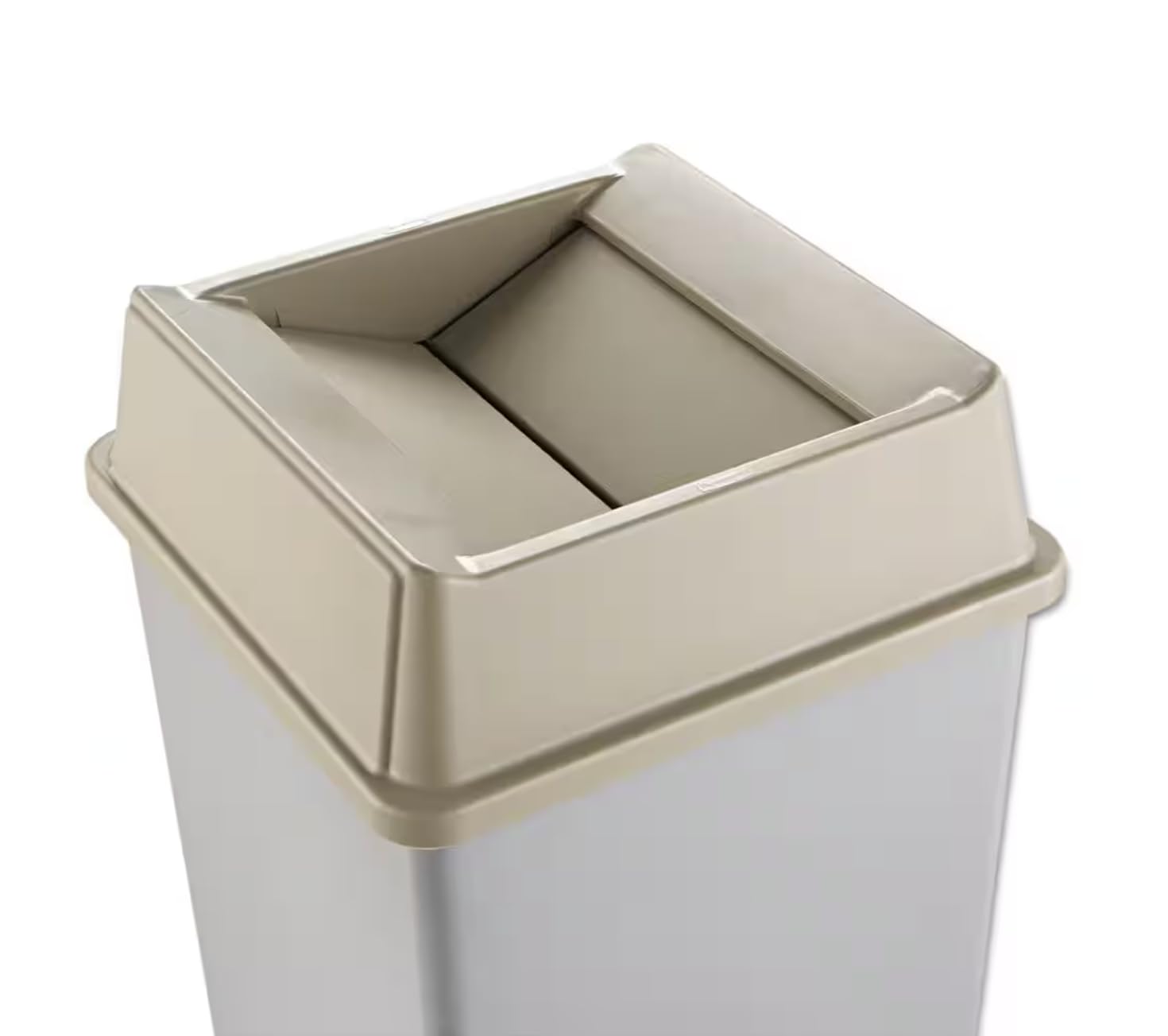 Beige Swing Top Lid Trash Can for 35 and 50 Gallon WF41007