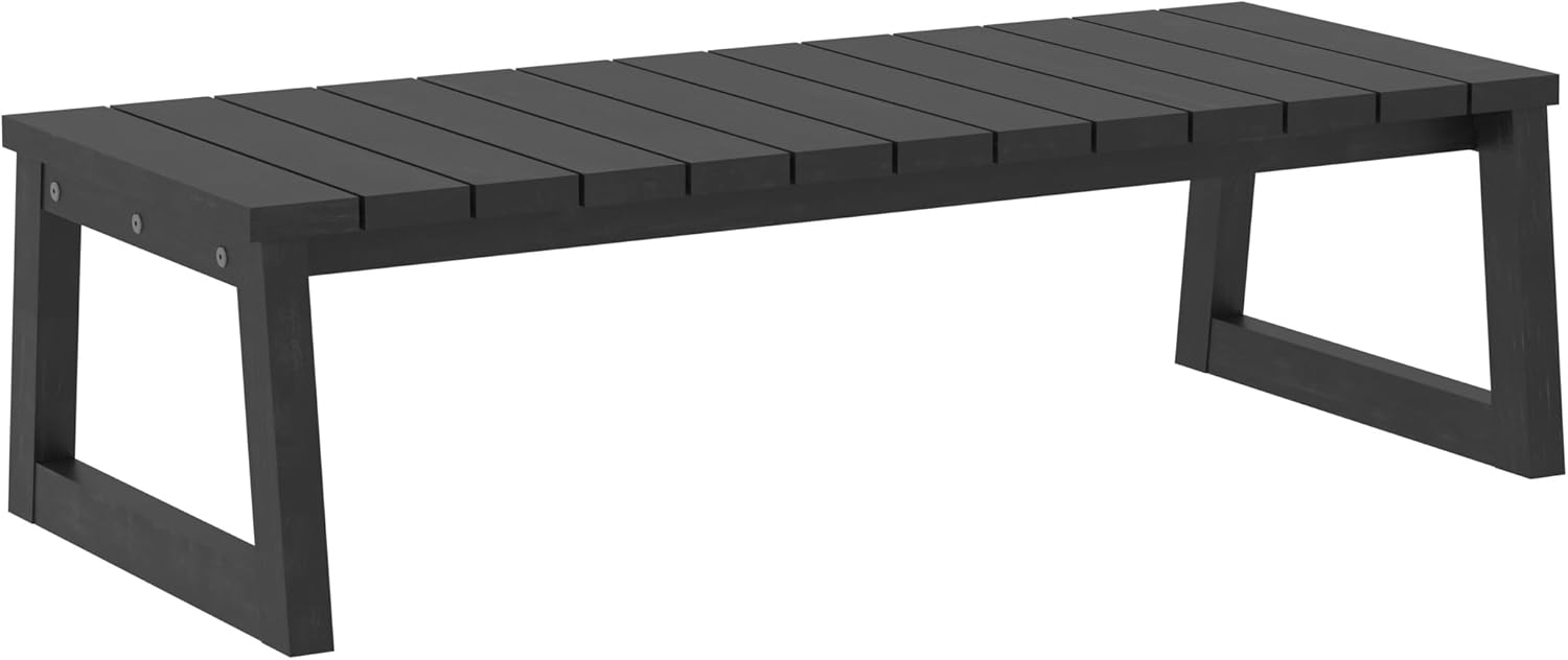Walker Edison Modern Solid Wood Slat-Top Outdoor Coffee Table