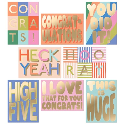 Image of Sweetzer & Orange S&O Fun Congratulations Cards with Envelopes - Colorful Congrats Card Pack of 24 - Encouragement with Envelopes - Appreciation for Coworkers - Boxed Compliment Cards - Recognition