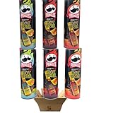 Spicy Potato Chips Variety Pack In SNACKIFYME Gift Box - Verde, Barbacoa, Rojo, 6 x 5.5 Ounce, Hot Spicy Flavor, Assortment Bulk Snacks for Parties. one chip challenge