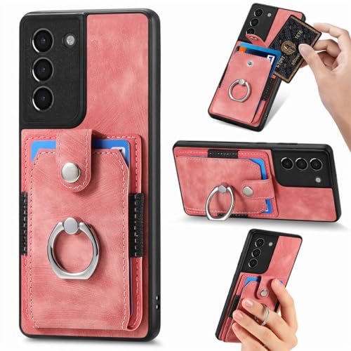 Étui portefeuille Samsung S21 et S22 rose pour éviter les rayures d'écran