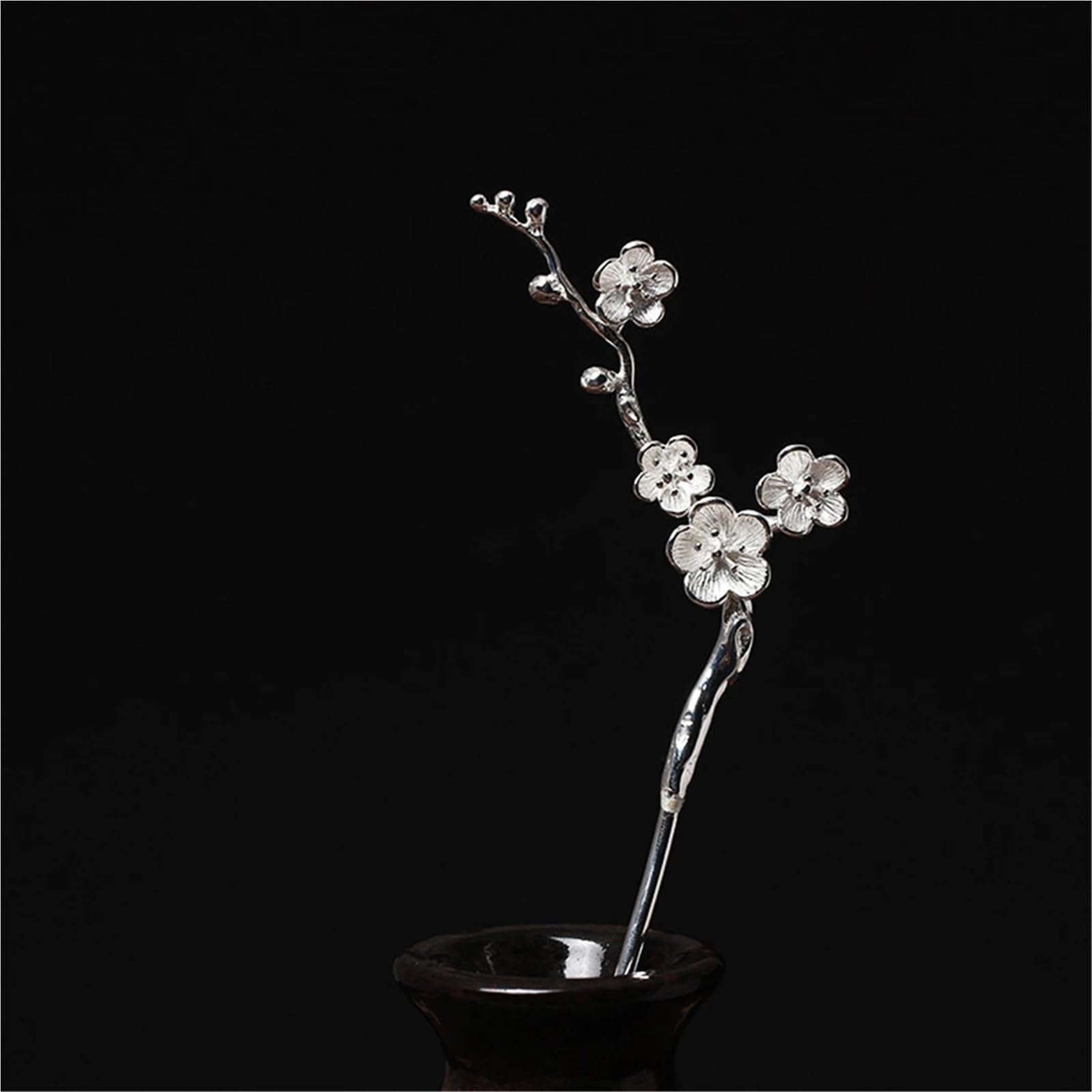 Fermaglio Capelli Sposa Pure Silver Vintage Palace Flowers Hairpin Chinese Style Hanfu Handmade Original Accessories Jewelry(Two tone gold)