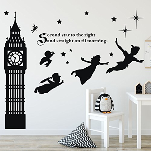 Vinilo decorativo personajes Peter Pan para pared