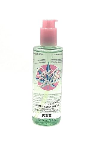 Victoria's Secret Pink Coco Chill - Aceite corporal calmante con aceite de coco, 8 onzas líquidas