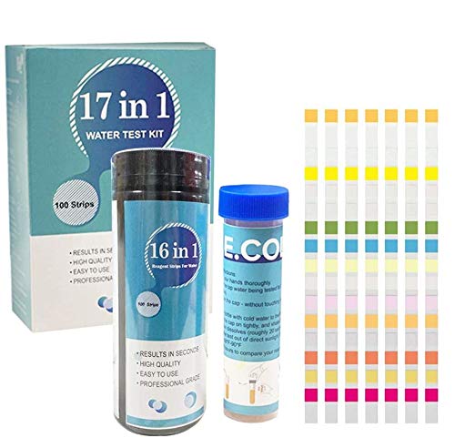 17 in 1 Complete Drinking Water Test Strip Kit | USA EPA & WHO Standard | FDA & CE Compliant | 100 Strips | Low Level Detection for E. coli, pH, Hardness, Lead, Iron, Copper, Chlorine, Nitrate