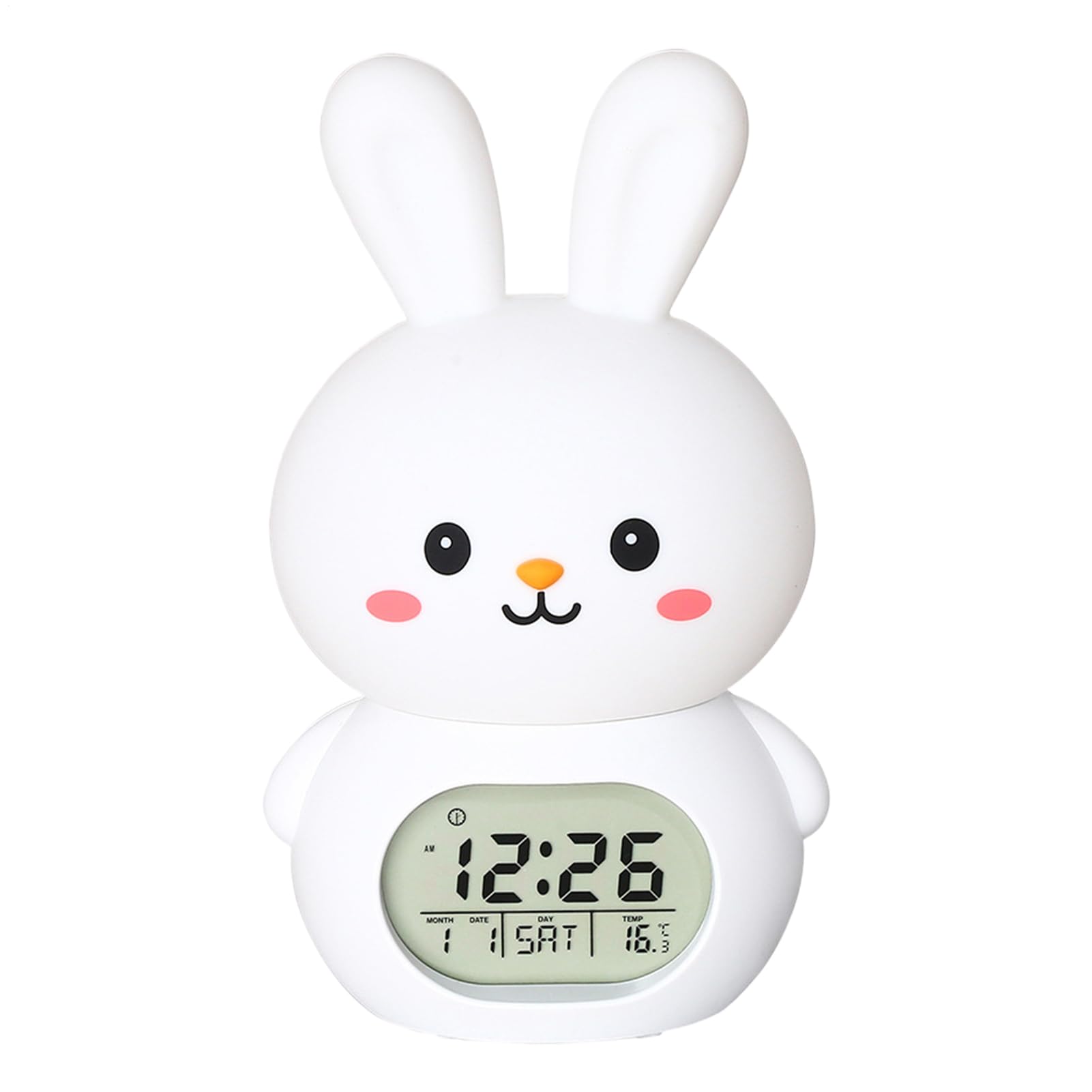 Generico Lampada Coniglio Con Timer Timer Digitale da Tavolo con Luminosità | Sveglia Luce Notturna per Cameretta, Arredamento Camera e Casa, Compleanno, Vacanze, Studenti, Bambini e Comodino