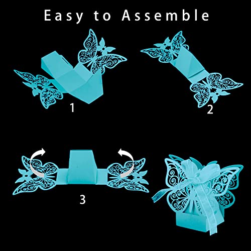 IKesoce 30 Pezzi Scatola Regalo di Nozze Farfalla