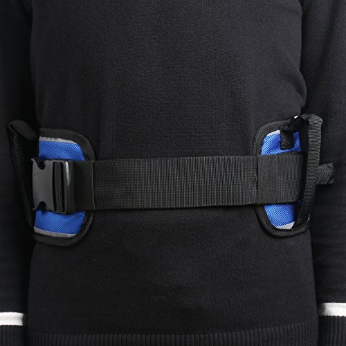 Gait Belt Gait Transfer Belt 4 Vertical Handles 3 Transverse Handles And Three - Dimensional Soft Design Wheelchair Seat Belt Gait Belt One Size Blue #TOP2