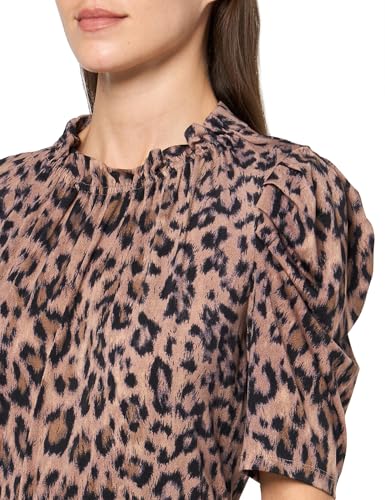 Image of Adrianna Papell Women's Ruffle Neck Short Sleeve Dress