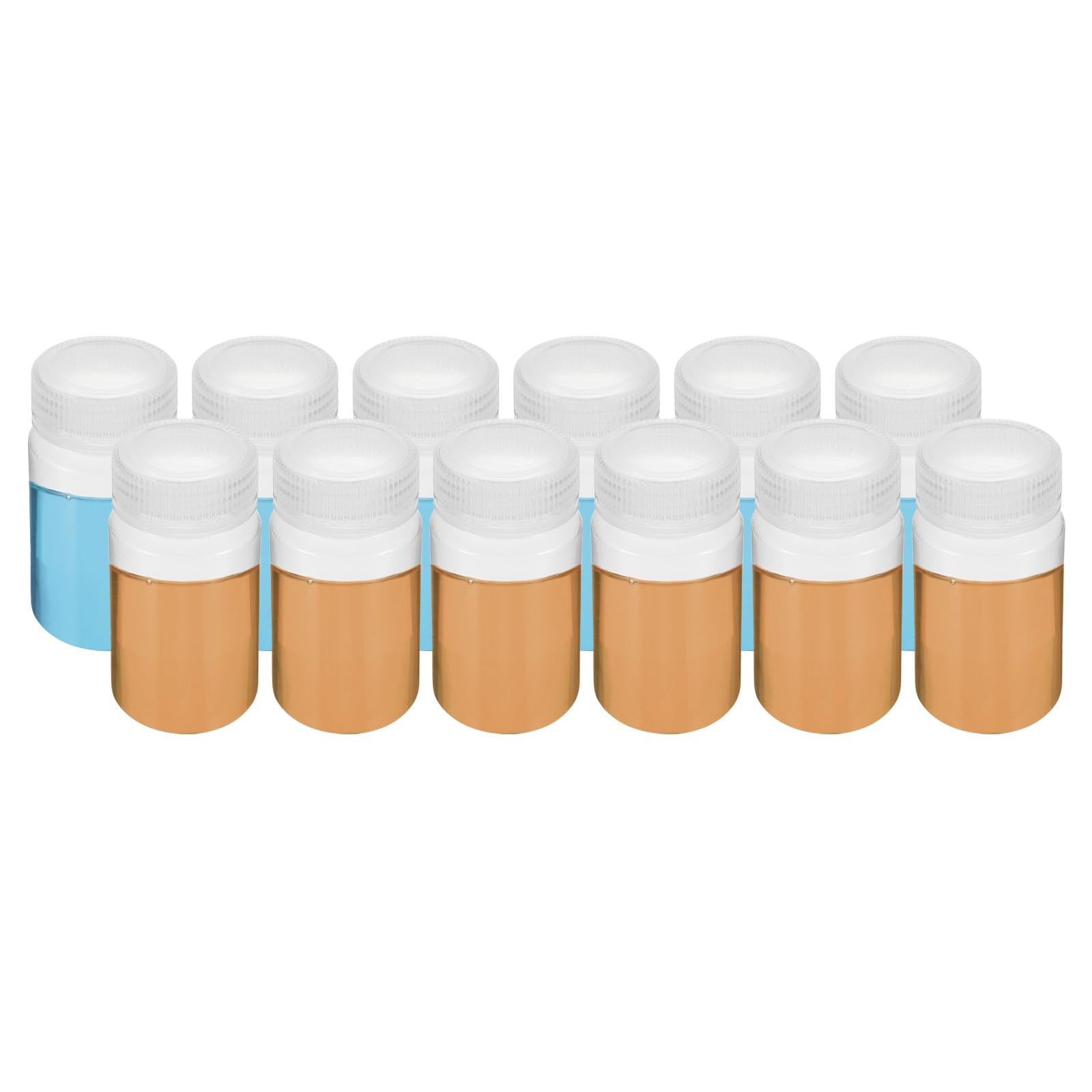 PATIKIL 12 Piezas 125ml Botellas de Reactivo, Botellas Redondas de Boca Ancha de PP con Tapa de Rosca para Almacenamiento de Muestras de Agua de Laboratorio, Transparente
