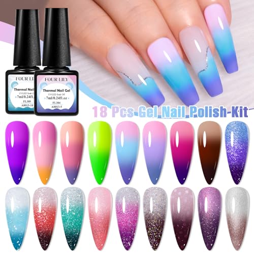 Set de esmaltes de gel cambiantes 18 colores miniatura 3