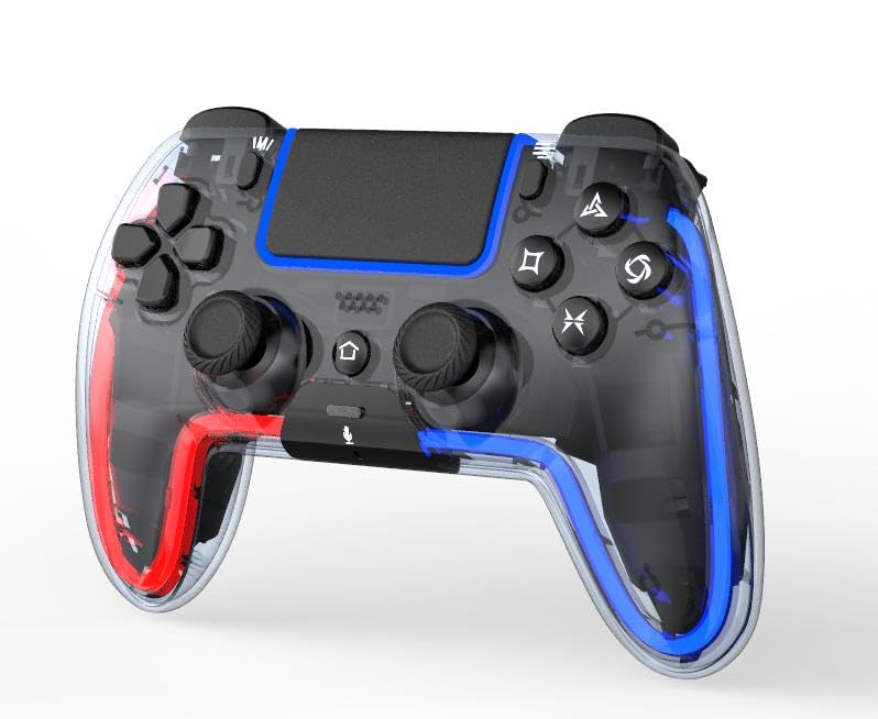 BETMI Wireless Controller for PS5, Pro/Slim/MAC/Steam Deck/PC, Hall Effect Joystick, Dual Vibration/Marco/Turbo, 3.5mm Jack, 6-Axis, Mute Key, LED Gamepad with Speaker (Solid/Dual Color)