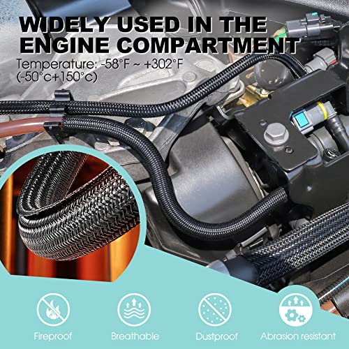 Image of AGPTEK Cable Sleeve Desk Cable Management, 20ft - 1.2 inch, Black | Under Desk Cord Protector, Cable Wrap Wire Hider, Computer TV Wire Loom Tubing, Protect Cord from Cat Dog Chewing