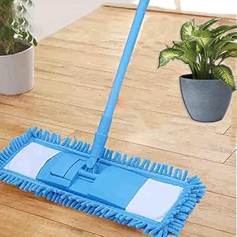 A406 FLAT MICROFIBRE ABSORBENT MOP FLOOR CLEANER SWEEPER DRY WET EXTENDABLE HANDLE Cover