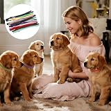 60 Stück Welpen ID Halsbänder Einstellbar Welpenhalsband Kitten Halsbänder Mehrfarbiges Nylon Welpenhalsbänder für Züchter WelpenHalsbänder Set für Neugeborene Welpens Kätzchen, 12 Farben
