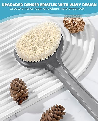 Back Scrubber for Shower with 17" Long Handle, Non-Slip Grip - Image 4