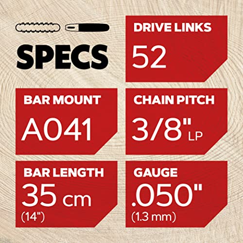 Cadenas de motosierra de 52 eslabones y espada de 35cm para sustitución de kit de corte 4