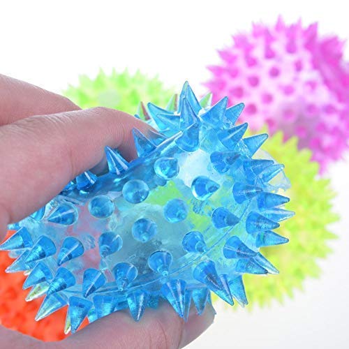 Image of Puppies Interactive chew Toy I Spiked LED Ball +Natural Red Bone+Puppy Rope Toy Slipper I Pack of 3 (Combo-B)