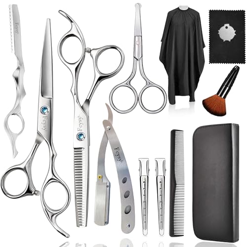 Friseur-Set, Haarscheren-Mischscheren-Set, Fcysy Professionelle Schere zum Haareschneiden, Friseurschere, Haarschneideschere für Frauen, Männer und Kinder