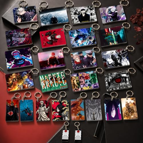 Image of Anime Keychain Set (Pack of 3 Random Designs) | Premium Acrylic Keychains for Boys & Girls | Stylish Anime Merchandise | Durable Double-Sided Print Key Rings for Bags, Bikes & Gifts