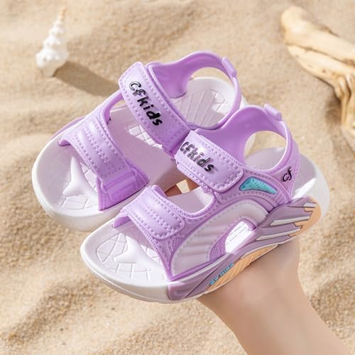 IWIHMIV Toddler Boys Sandals Girls Adjustable Double Back Strap Water Shoes Non Slip Soft Soled Comfortable Beach Sandals4