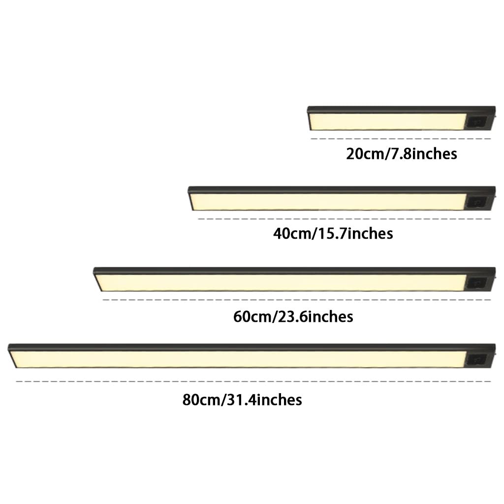 Luz Armario Luces De Armario De Inducción del Cuerpo Humano, Luces De Noche De Cocina Recargables USB, Luz De Despensa con Sensor De Movimiento, 3 Temperaturas De Color