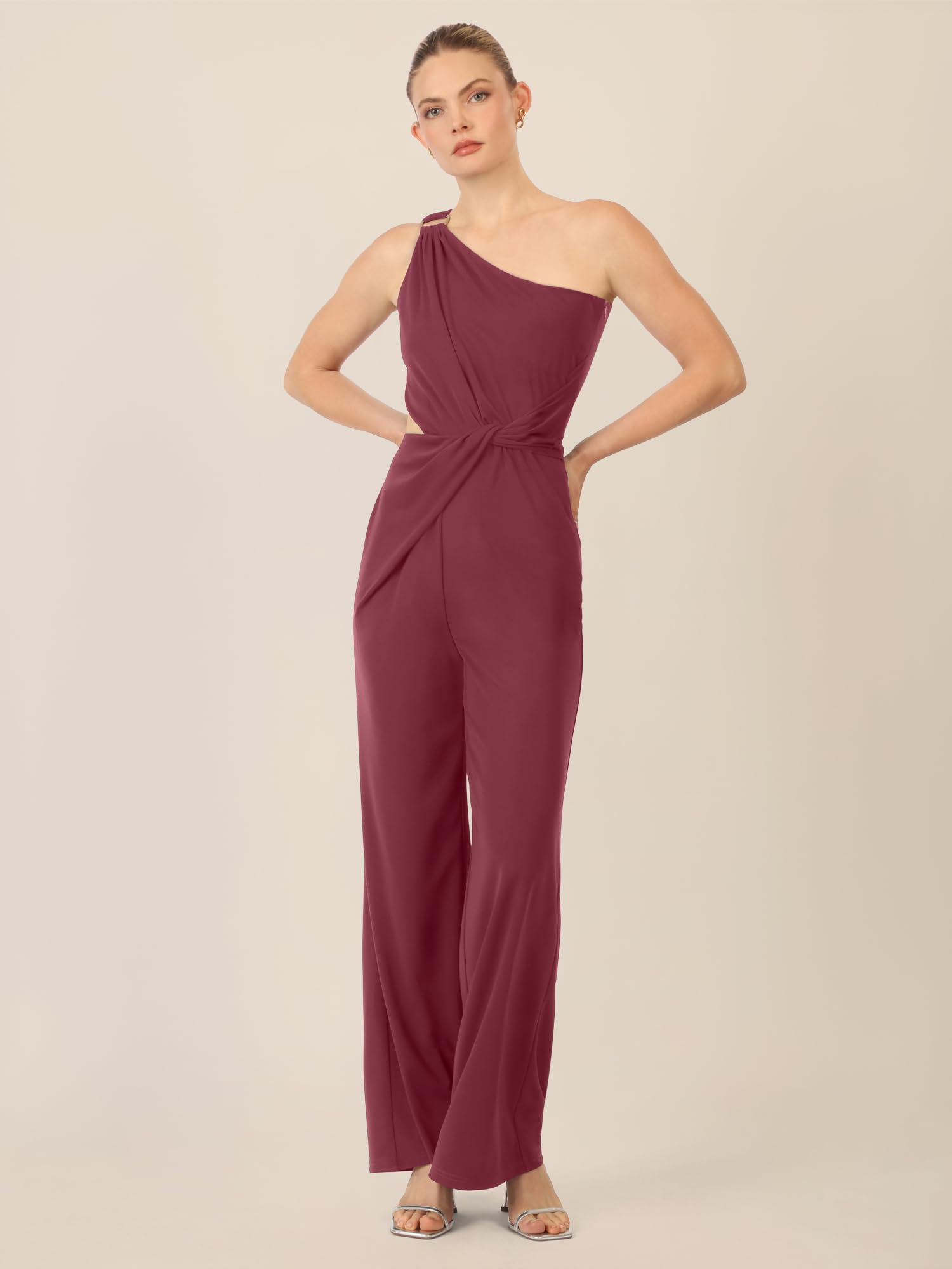 APART One-Shoulder Jerseyoverall mit Drapierung,