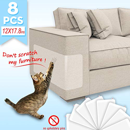 HOISTAC Cat Scratch Deterrent Tape, Double Anti-Scratch Tape, 2020 Upgrade Cat Couch Protectors，Furniture