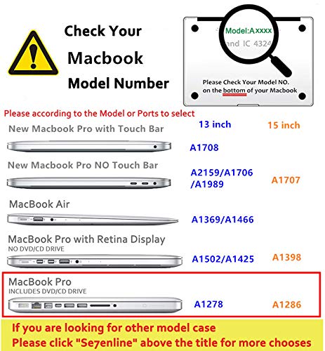 image for Se7enline Mac Book Pro 13 Case compatible with MacBook Pro 13 inch A12