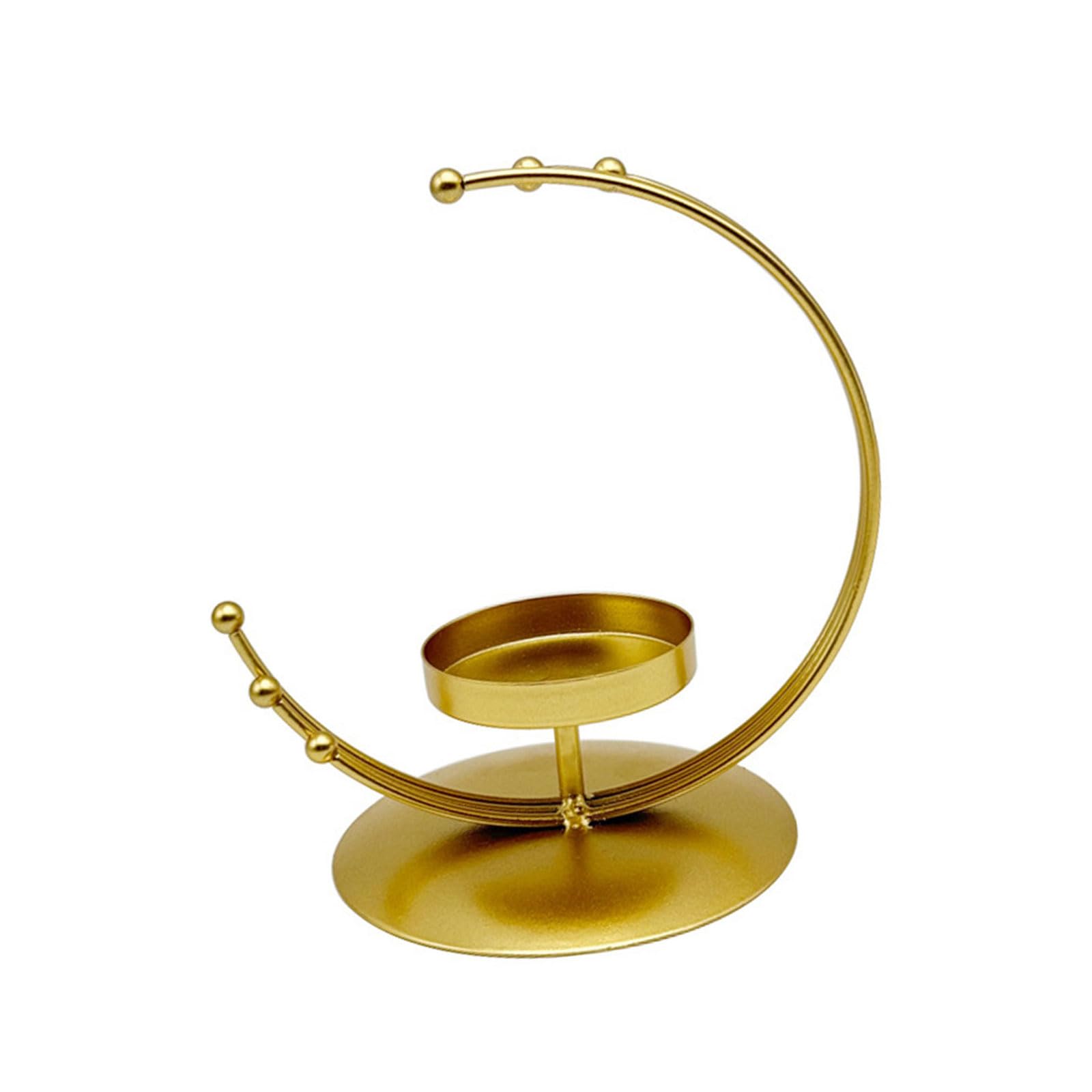 Buxuaaaa Metal Holder Black Golden Stand for Middle East Eid Holiday Decoration Metal Candlestick