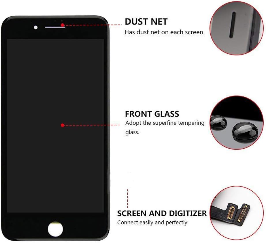 Promo 40% OFF Keytas for iPhone 8 Screen Replacement Kit Silver 4.7 LCD Display Compatible with iPhone 8 Touch 3D Screen 4.7 Inch Digitizer Frame Assembly with Free Repair Tools Kit+ Screen Protector (Silver)