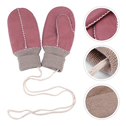 CLISPEED Luvas Quentes de Inverno para CrianÃ§as Com Luvas de LÃ£ Forradas de Barbante Luva Ã  Prova