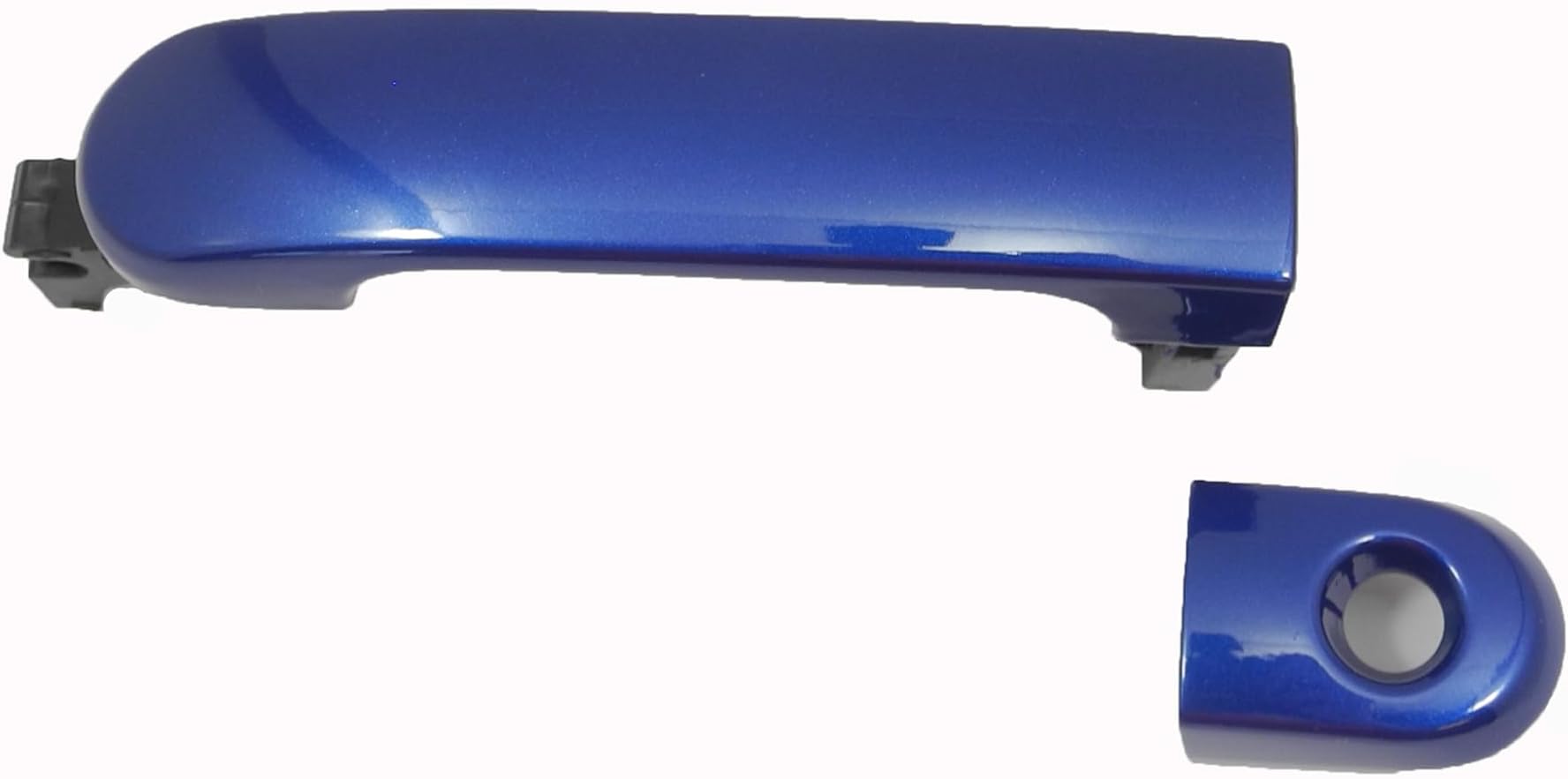 Advance Ignition TechnologyFront Left Driver Outside Door Handle with Keyhole Compatible with Nissan 07-12 Versa B17 Metallic Blue Line 2007 2008 2009 2010 2011 2012