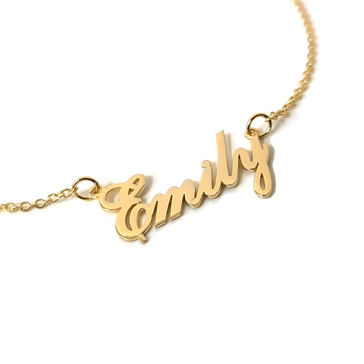 Beleco JewelryBeleco Sterling Silver 925 or 18k Gold Plated Custom Name Necklace - Personalized & Customized Any Name or Word