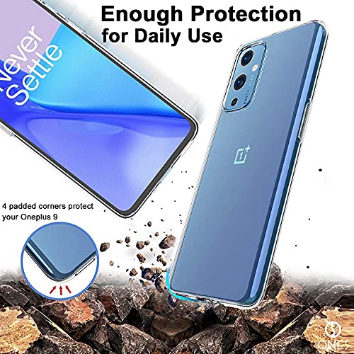 Image of NISHTECH for OnePlus 9 /1+9 Premium Transparent Hybrid Soft Slim Dust Proof Back Case Cover Silicone with Camera Protection