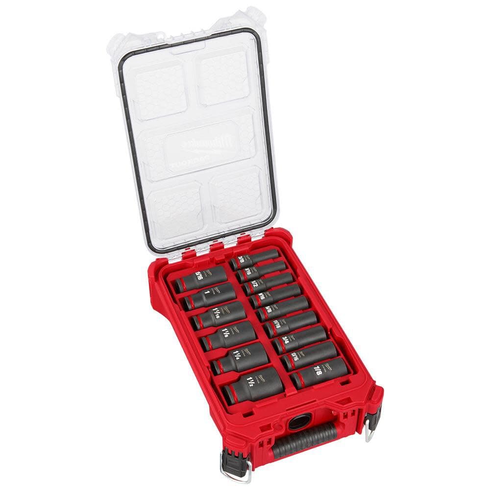 Milwaukee Electric - Shockwave Impact Duty. Socket 1/2. DR 15PC SAE PAC