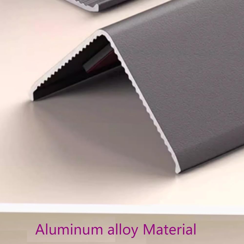 39-calowy narożnik ścienny, aluminiowy laminat, ochraniacz krawędzi, samoprzylepne narożniki, listwa wykończeniowa w kształcie litery L do drzwi, stołów, blatów, mebli, ochrona krawędzi(Gray 3,30x30cm