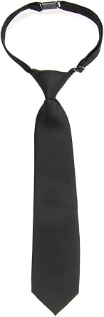 Retreez Solid Matte Color Woven Microfiber Pre-tied Boys Tie