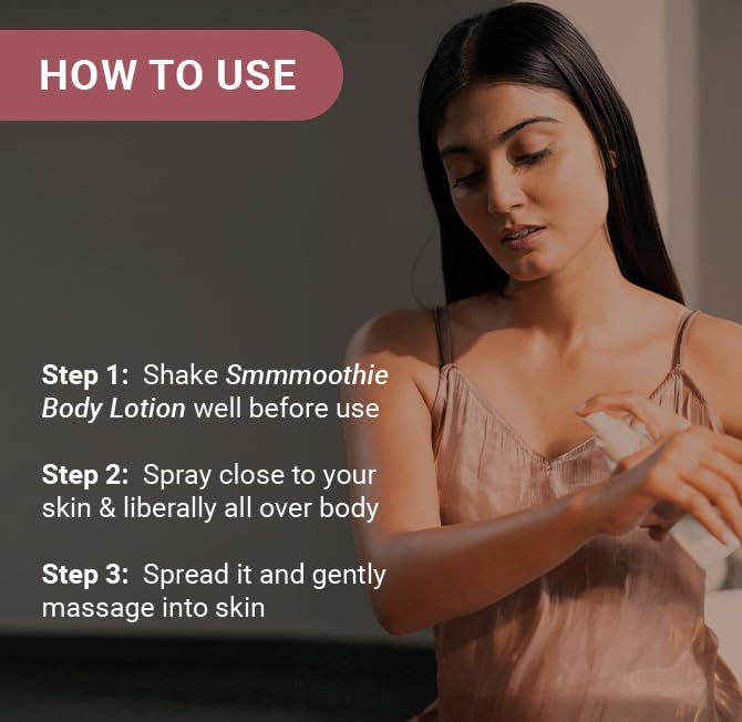 Image of Be Neude Body Lotion with Ceramide, Lactic Acid, Niacinamide & Hyaluronic Acid for Deep Hydration, Barrier Repair & Dark Spot Reduction, Ultralight, Non-Sticky Body Lotion Smmmoothie, 250ml