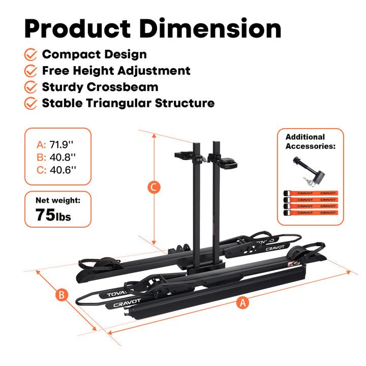 Image of CRAVOT CyberRack E2 Ebike Rack, 200 lbs Capacity