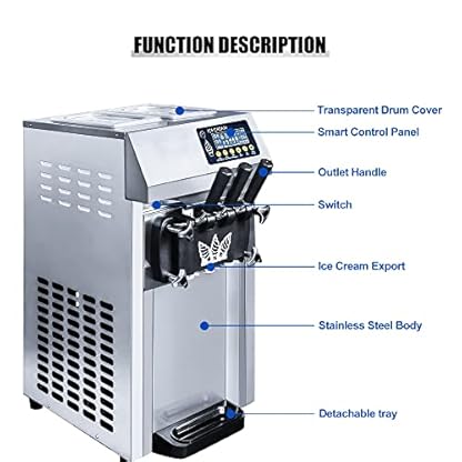 Kommerzielle Slushy Eismaschine, 16-18L/H Edelstahl Softeismaschine Margarita Smoothie Frozen Drink Maker 1250W Mit LCD… – Bild 7