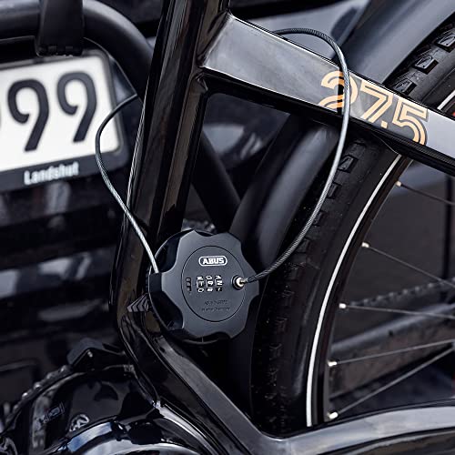 Abus Combiflex Adventure Cable Lock - Lock For Securing Skis, Pushchairs, E-Scooters & Scooters - 75 Cm Steel Cable - With Number Code - Black #TOP1